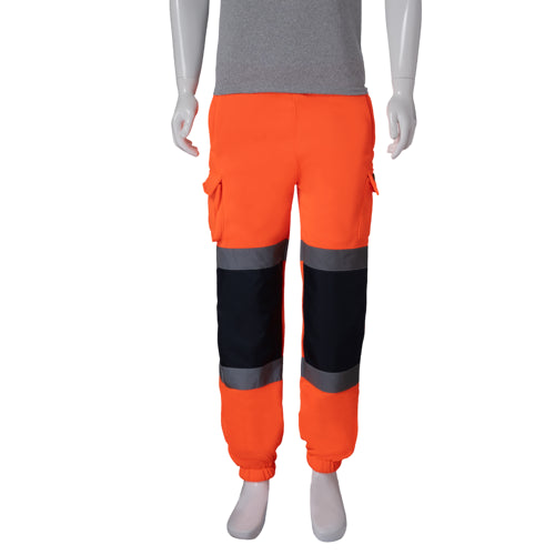 Hi Vis Combat Safety Jogging Fleece Pant | Safety orange